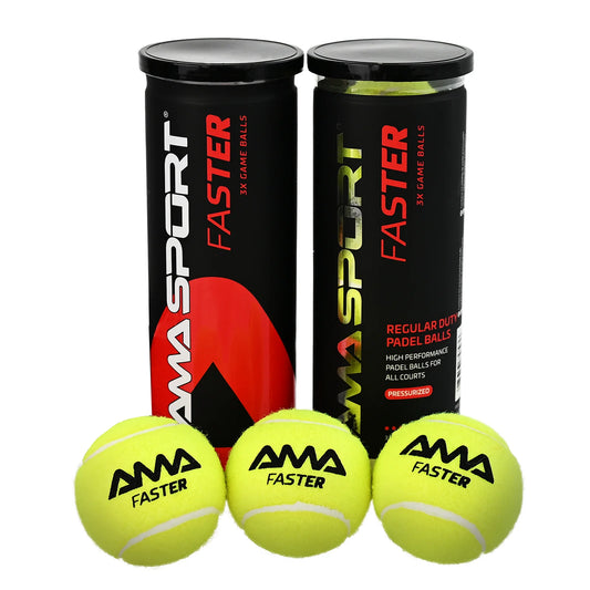 Balles padel AMASPORT feutre laine jeu rapide – Vantara Padel 